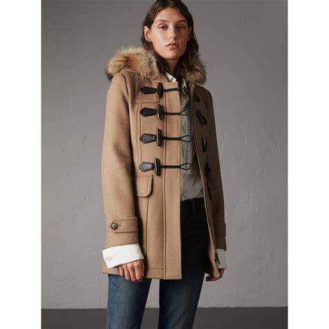 wool duffle coat burberry|Burberry duffle coat for women.